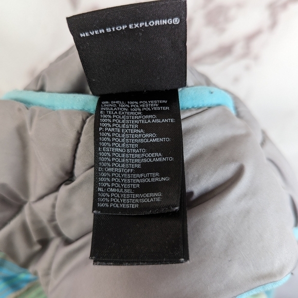 The North Face Coat Girls 6 XS Blue Gray Puffer Perrito Reversible Jacket - Picture 16 of 16